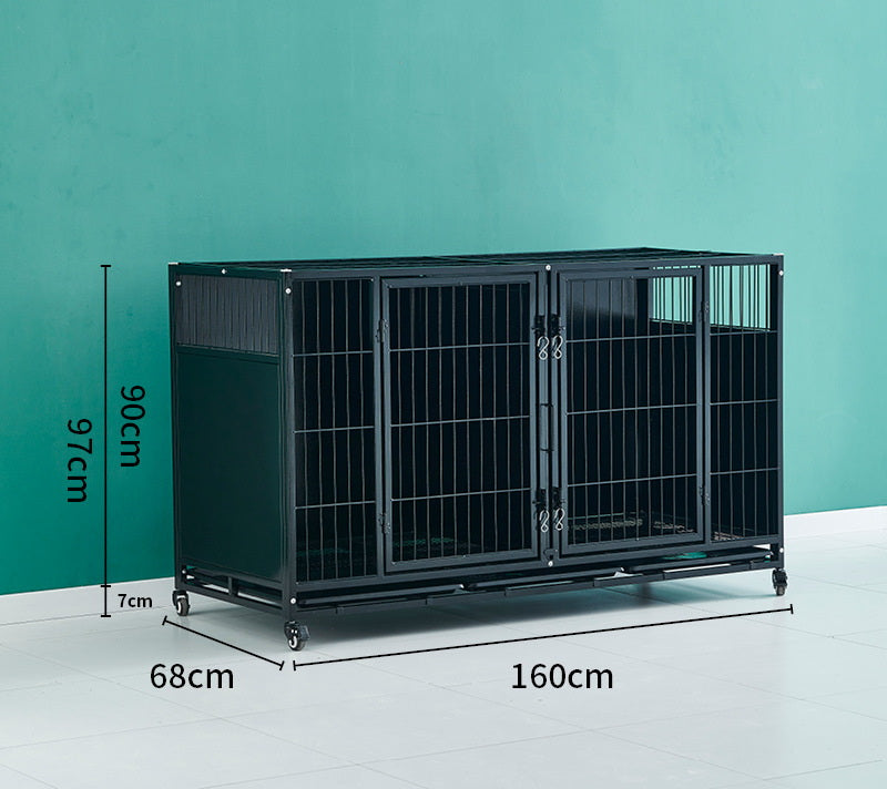 PG-0384  Single cages & two rooms Pet boarding cage Hospital dog cage Breeding cage Show cage pet large, medium and small dogs Multi-layer dog cage isolation