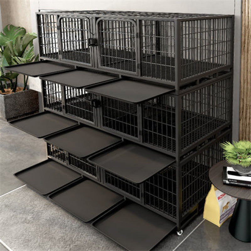 PG-0365   Double deck cage Heavy Duty Dog Cage Metal Kennel and Crate