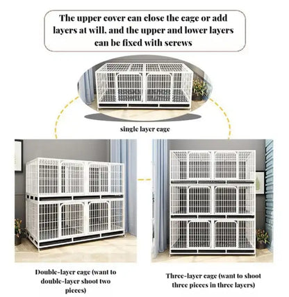 PG-0364   Single deck cage Heavy Duty Dog Cage Metal Kennel and Crate