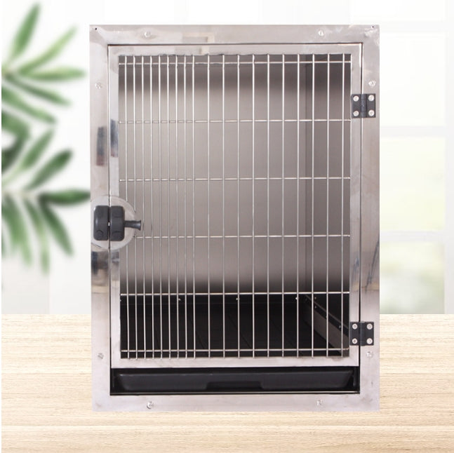 PG-0466  Single small cage stainless steel dog boarding cage Pet show cage Hospital cage