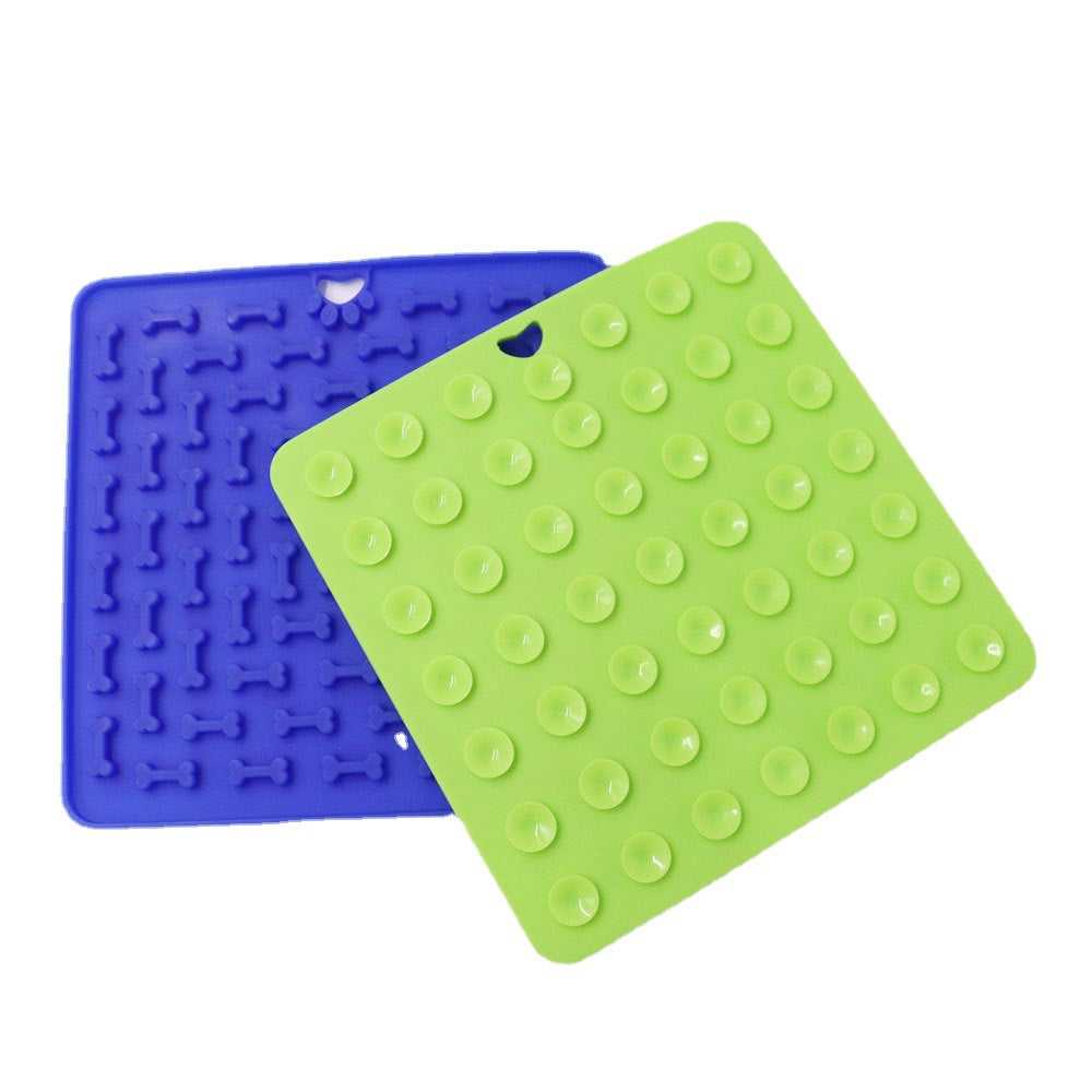 PG-0304   Bone Licking plate  Licking Mat for Dogs & Cats  Slow Feeder Dog Bowls Premium Licking Mat with Suction Cups for Dog&Cat Boredom Reducer Anxiety Relief Perfect for Bathing Grooming