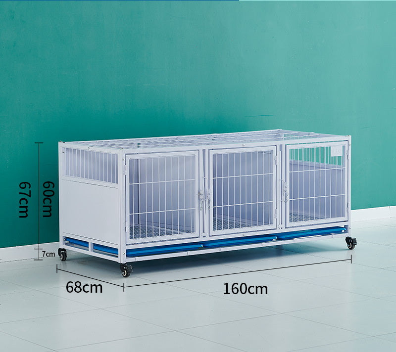 PG-0386  Single cages & three rooms Pet boarding cage Hospital dog cage Breeding cage Show cage pet large, medium and small dogs Multi-layer dog cage isolation