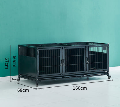 PG-0386  Single cages & three rooms Pet boarding cage Hospital dog cage Breeding cage Show cage pet large, medium and small dogs Multi-layer dog cage isolation