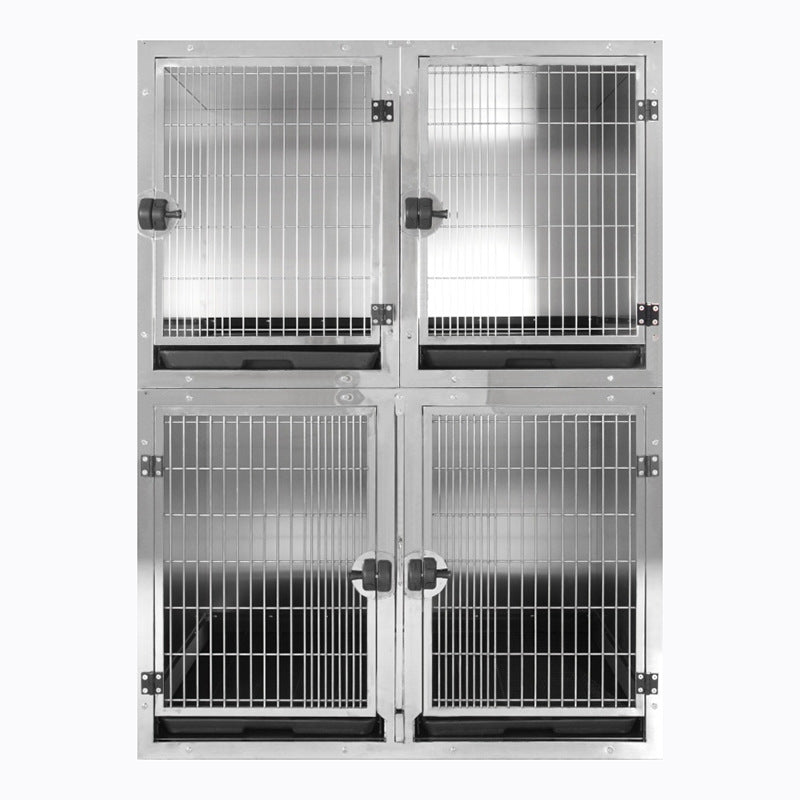 PG-0466  Single small cage stainless steel dog boarding cage Pet show cage Hospital cage