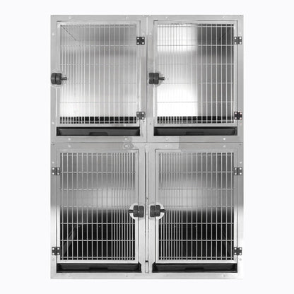 PG-0468  Single Large cage stainless steel dog boarding cage Pet show cage Hospital cage