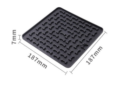 PG-0304   Bone Licking plate  Licking Mat for Dogs & Cats  Slow Feeder Dog Bowls Premium Licking Mat with Suction Cups for Dog&Cat Boredom Reducer Anxiety Relief Perfect for Bathing Grooming