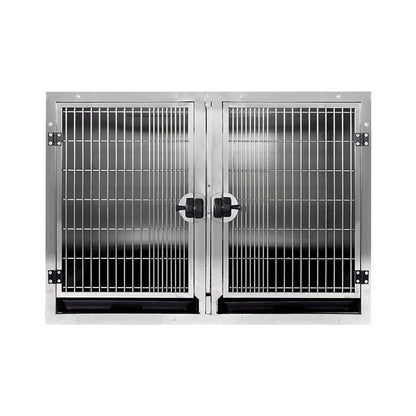 PG-0468  Single Large cage stainless steel dog boarding cage Pet show cage Hospital cage