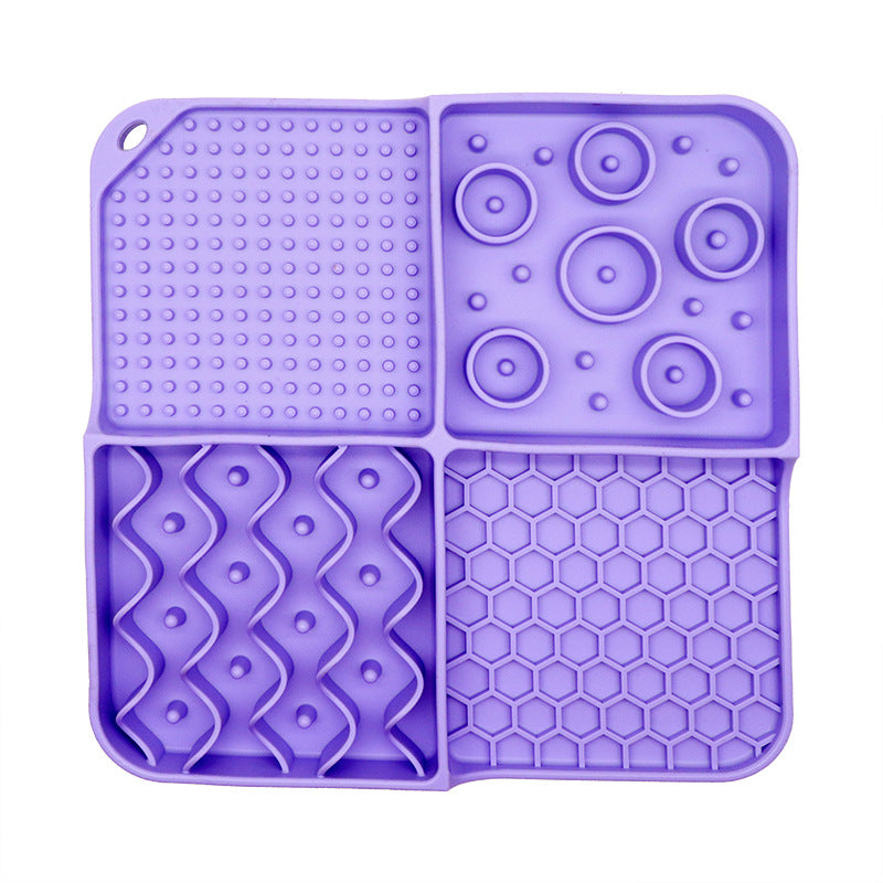 PG-0313   Lick Mat for Dog and Cat Slow Feeder Bowl Licking Pad with Suction Cups Heavy Duty Puzzle Food Treat for Dog Anxiety Relief Cat Boredom Reducer, Perfect for Bathing Grooming