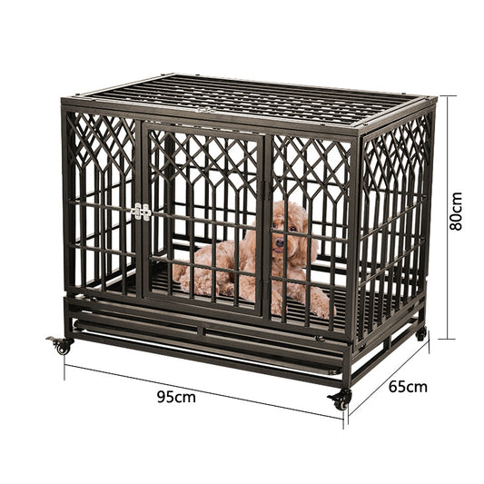 PG-0471   Dog cage Series Large dog /small dog square kennel with toilet indoor pet cage