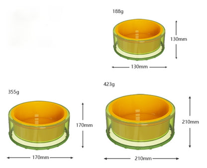 Silicone transparente antiderrapante não é fácil de perturbar tigela de comida para animais de estimação tigela de gato