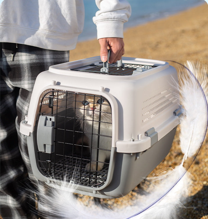 PG-0429   Pet Carrier with skylight Portable car cage Cat shipping box Dog Air carrier cat