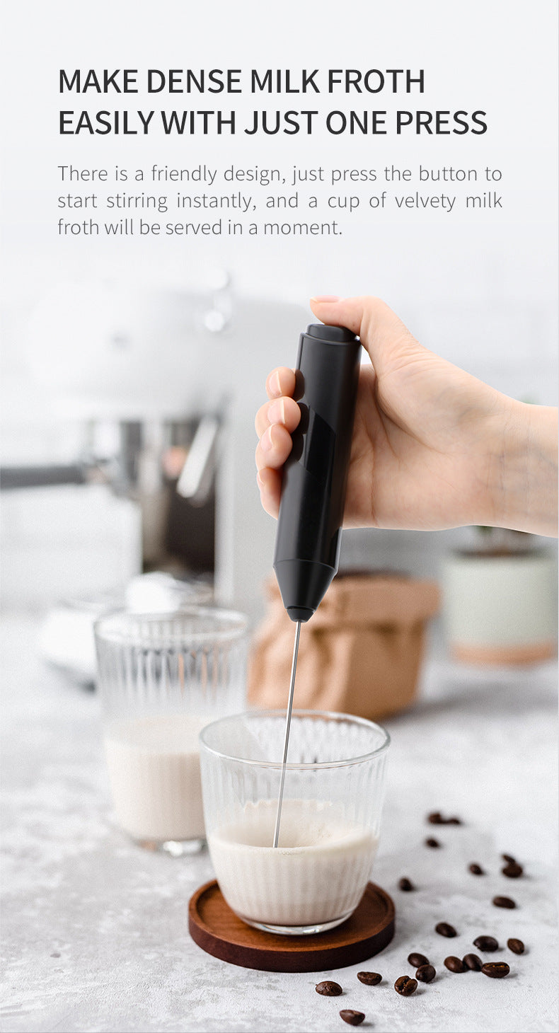 PG-0501   Milk Frother Stainless steel coffee cream electric milk maker Cross-border portable blender