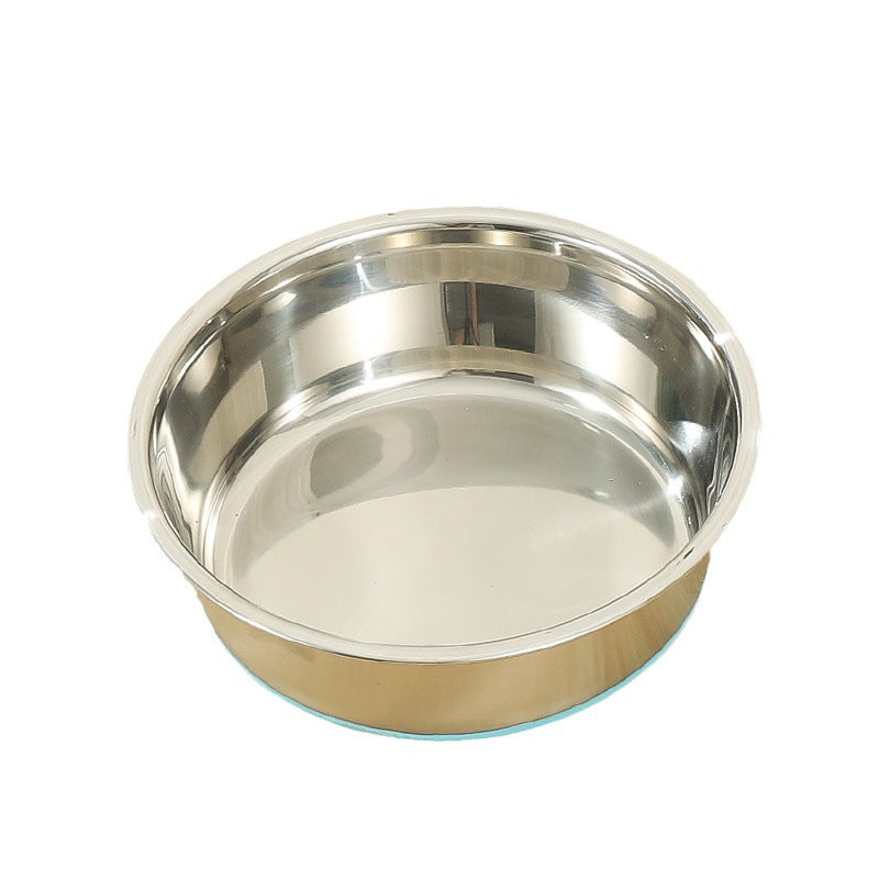 Stainless steel non-slip pet bowl