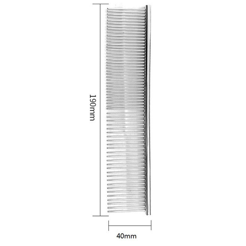 Pente de metal em aço inoxidável, pente largo e denso, pente para pulgas, para gatos, cães, cães, pente para tosa 