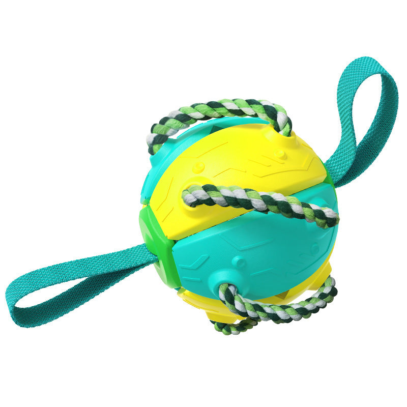 Dog Toys Soccer Ball with Straps, Puppy Birthday Gifts, Interactive for Tug of War, Durable Balls for Small & Medium Dogs