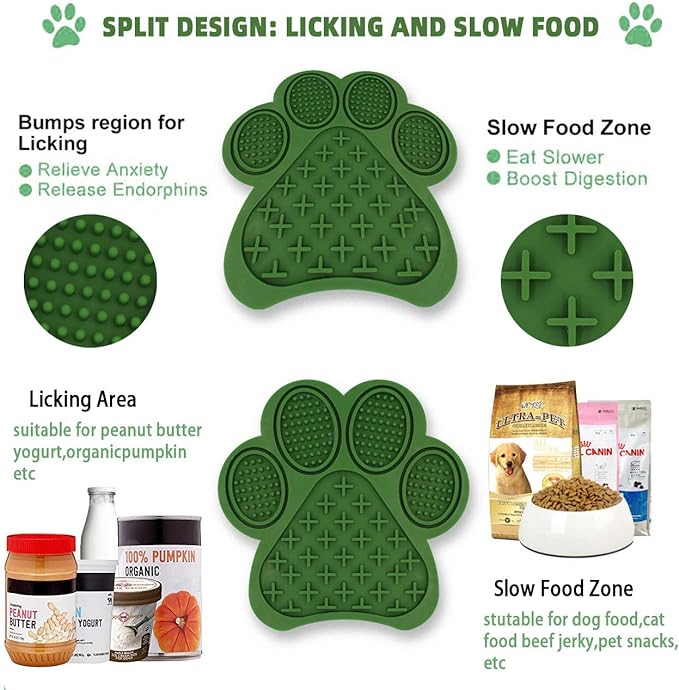 PG-0307  Licking Mat for Dogs and Cats,Dog Food Lick Mat with Suction Cups,Slow Feeder mat& Non-Slip Design,Boredom & Anxiety Reducer,Calming Mat for Bathing,Grooming,and Nail Trimming