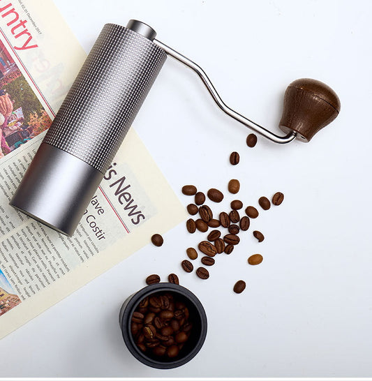 PG-0141 Manual Coffee Grinder with Adjustable Coarseness, Capacity 30g with CNC Stainless Steel Conical Burr, Pour Over Coffee for Hand Grinder Gift of Office Home Traveling Camping