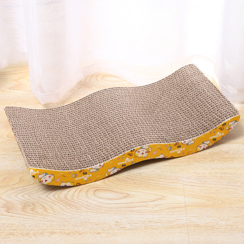 “M” Shape Cat Scratcher Cardboard Cat Scratch Pad with Premium Scratch Textures Design Durable Cat Scratching Pad Reversible