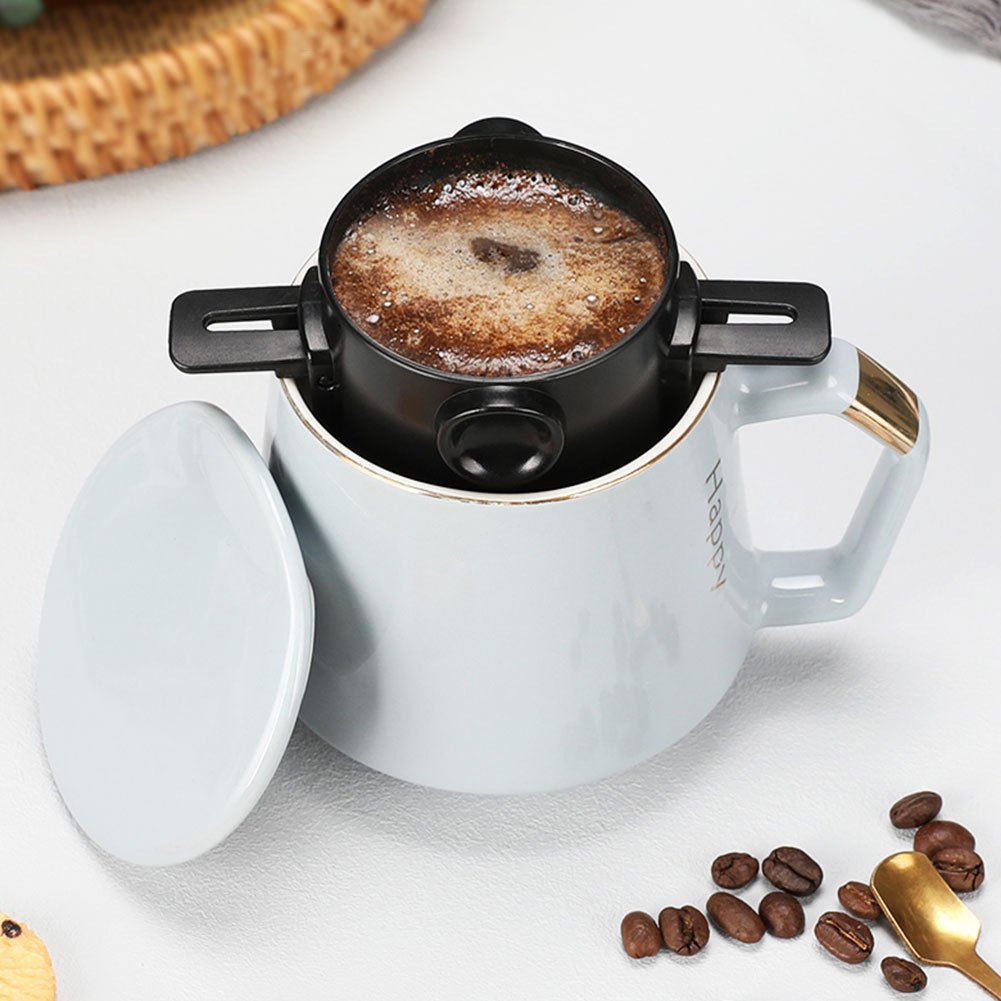 PG-0167  Pour Over Coffee Dripper, Reusable Stainless Steel Pour Over Coffee Filters, Easy to Clean Camping Coffee Filter, Portable Collapsible Coffee Maker, Paperless Travel Coffee Makers