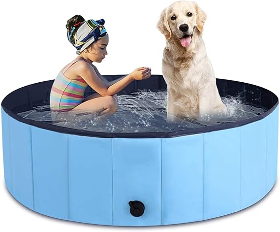 Piscina dobrável para animais de estimação Banheira dobrável para cães, gatos e crianças