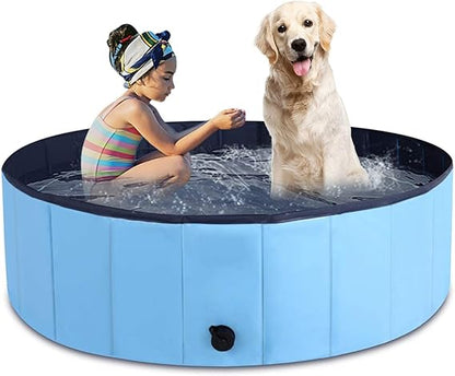 Piscina dobrável para animais de estimação Banheira dobrável para cães, gatos e crianças