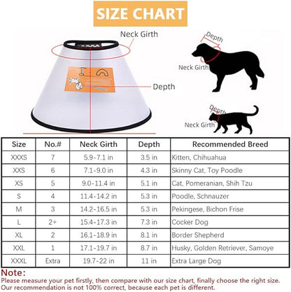 Coleiras e cones de recuperação para animais de estimação para cães e gatos após cirurgia Cone ajustável para pescoço de cachorro cirúrgico Elizabeth E-Collar para evitar mordidas e parar de lamber feridas 