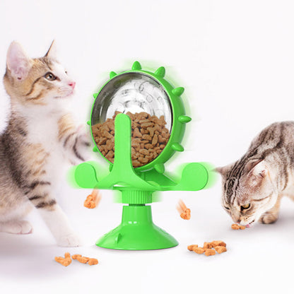 Brinquedo interativo para vazamento de tratamento para gatos para cães pequenos Alimentador lento original Roda engraçada para cães Acessórios para produtos para animais de estimação, dispensador de tratamento para gatos quebra-cabeça interativo 