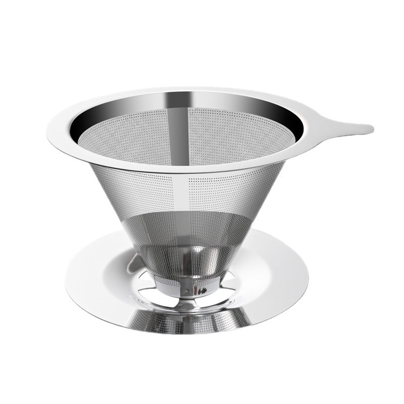 PG-0168  Pour Over Coffee Dripper, Stainless Steel Reusable Coffee Filter Double Mesh Design of Metal Cone Filter for Perfect Extraction