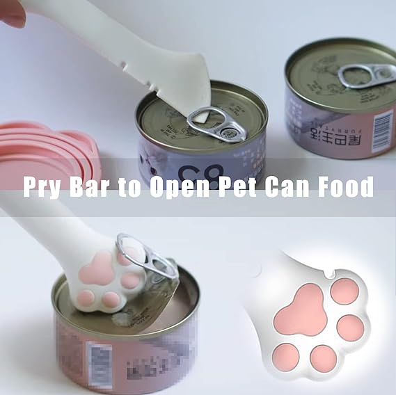 PG-0280 Colher de comida úmida para gatos, mini espátula para alimentos enlatados para animais de estimação, colheres de lata sem BPA para alimentação de animais, espátulas de potes pequenos, raspador de limpeza fácil para latas de comida de cachorro