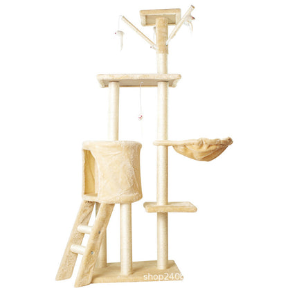 5 layer cat jumping platformCat Climbing Frame Cat Toy Cat Claw Board Pet Toy Cat Climbing Frame Imitated Solid Wood Cat Climbing Frame Cat Scratching Column Tree