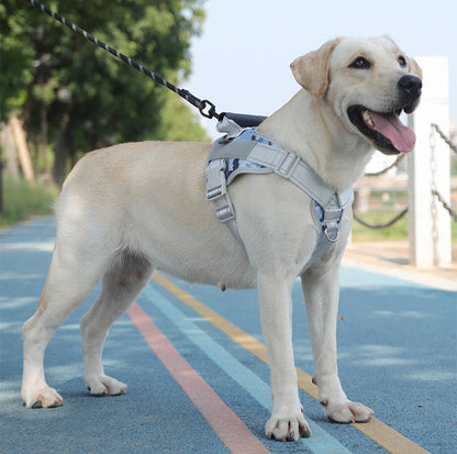 PG-0197 Correias peitorais para animais de estimação reflexivas e respiráveis ​​coleira para cães tipo corrente de corda para cães