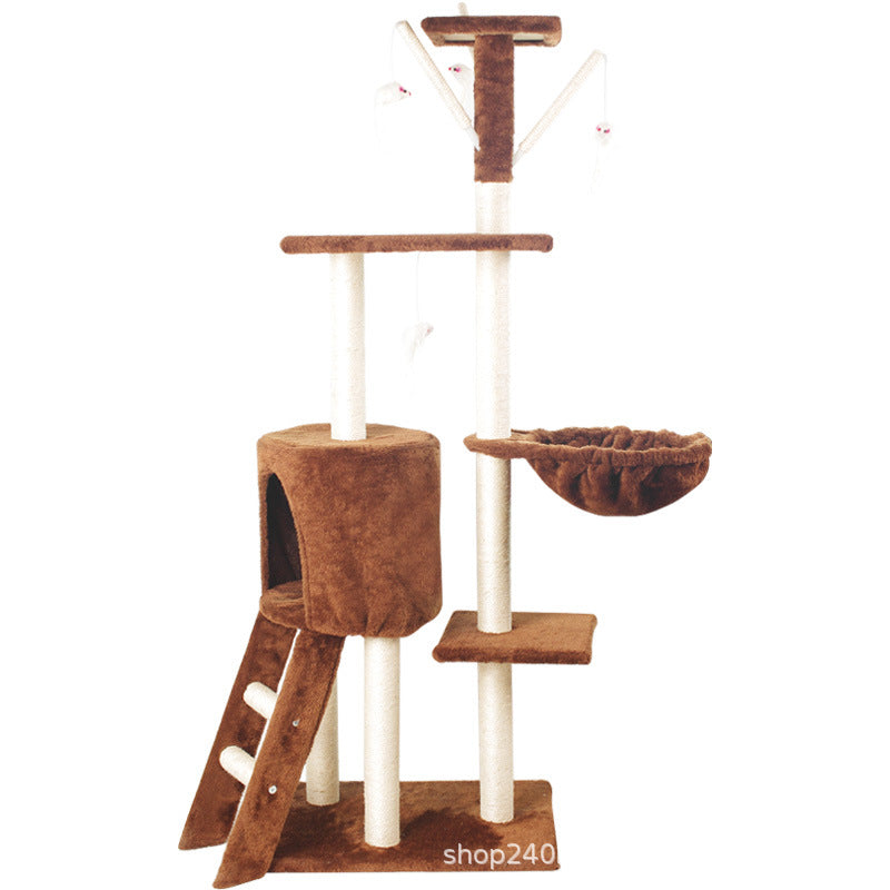 5 layer cat jumping platformCat Climbing Frame Cat Toy Cat Claw Board Pet Toy Cat Climbing Frame Imitated Solid Wood Cat Climbing Frame Cat Scratching Column Tree