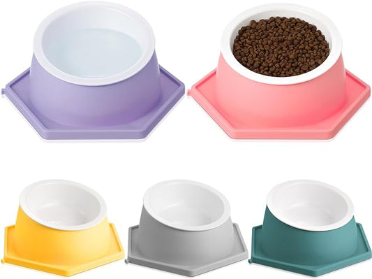 PG-0334    Round Raised pet Bowl Tilted 15° Slanted Dog Bowls Tilted Cat Food Bowls