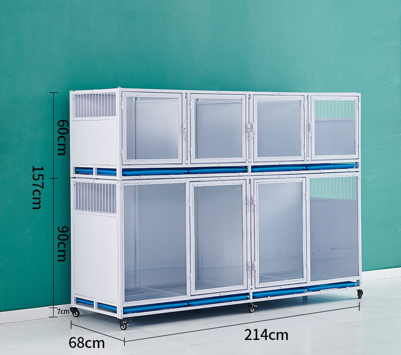 PG-0417   214  Two decks & Six Rooms Pet store foster cage Pet hospital inpatient cage breeding cage Display cage Multi-layer dog cage Pet store foster cabinet