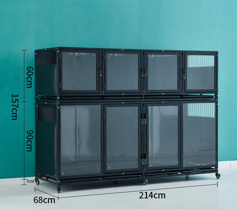 PG-0417   214  Two decks & Six Rooms Pet store foster cage Pet hospital inpatient cage breeding cage Display cage Multi-layer dog cage Pet store foster cabinet