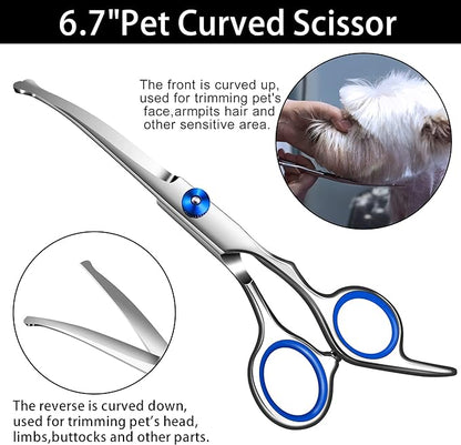 PG-0509  Pet Grooming Kit  Dog Grooming Scissors with Safety Round Tip