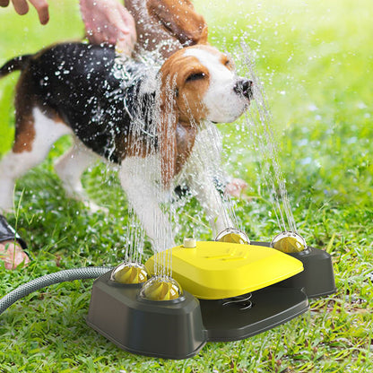 Fonte de água para cães ao ar livre, aspersor de brinquedo, fonte de água potável, dispensador de rega para animais de estimação 