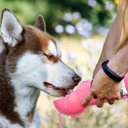 Garrafa de água multifuncional para cães 4 em 1 