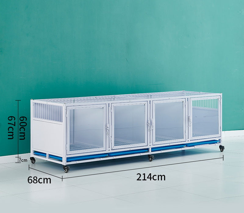 PG-0421   214  Single & Four Rooms Pet store foster cage Pet hospital inpatient cage breeding cage Display cage Multi-layer dog cage Pet store foster cabinet