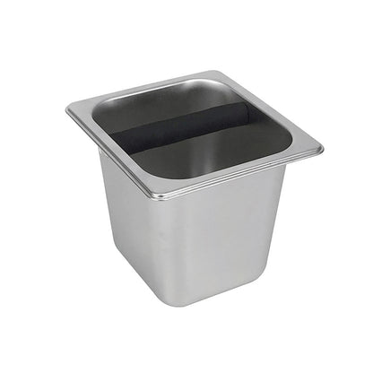 PG-0127 Coffee Knock Box,Espresso Dump Bin,Coffee Bin,Stainless Steel Espresso Knock Box Built-in Container