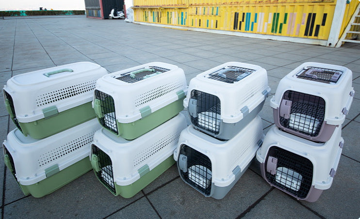 PG-0429   Pet Carrier with skylight Portable car cage Cat shipping box Dog Air carrier cat