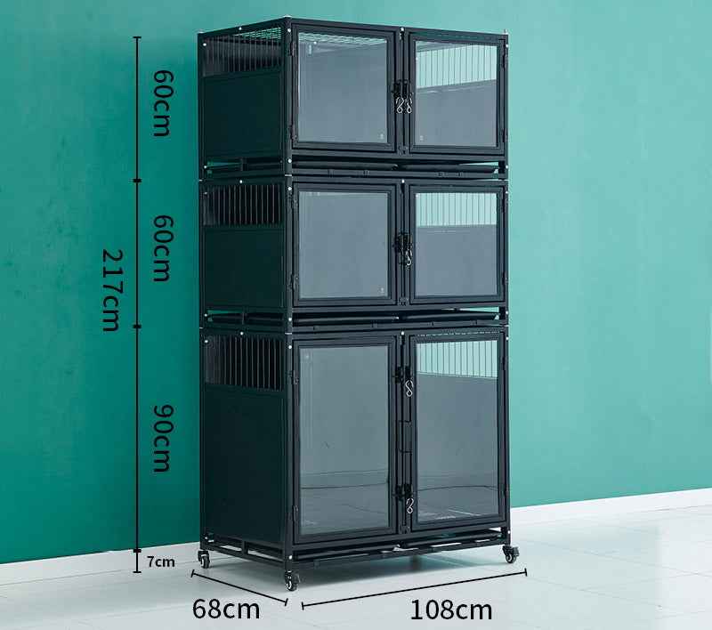 PG-0422   108A  Three layers & Six Rooms Pet store foster cage Pet hospital inpatient cage breeding cage Display cage Multi-layer dog cage Pet store foster cabinet