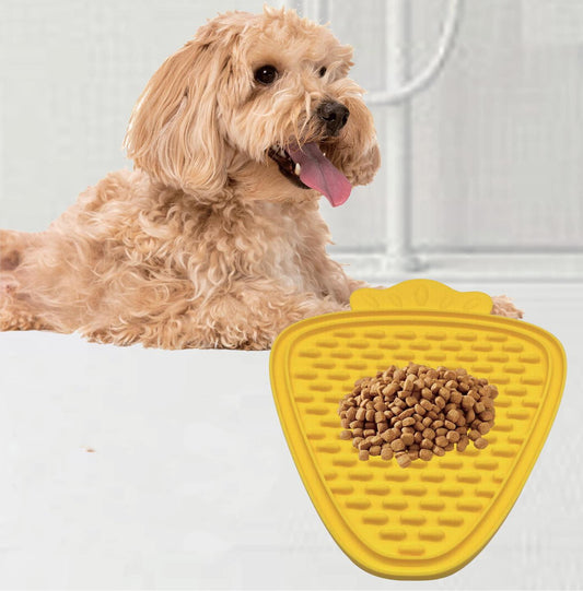 PG-0308  Licking Mat for Dogs and Cats,Dog Food Lick Mat with Suction Cups,Slow Feeder mat& Non-Slip Design,Boredom & Anxiety Reducer,Calming Mat for Bathing,Grooming,and Nail Trimming