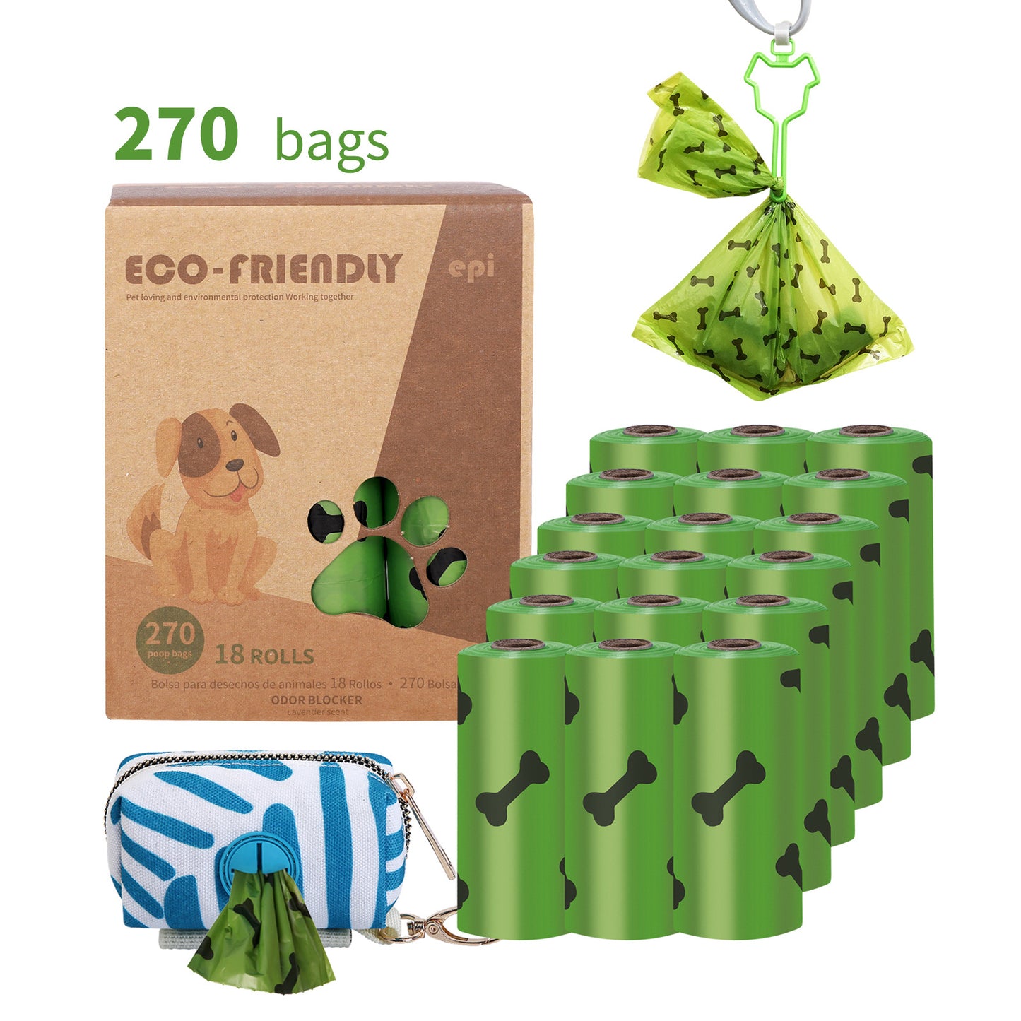 Dog Poop Bags With Bag Dispenser