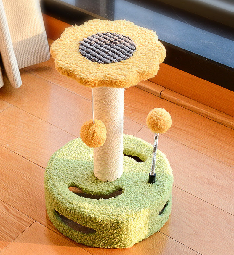 Flower Cat Tree Cute Scratching Post Indoor Cat Climbing Frame Small Cat Toy Kitten Jumping Platform Colorful Cat Tree Sisal Cat Scratching Post