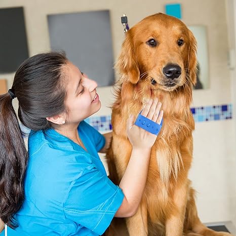 PG-0278 Pet Shampoo Escova de Banho Massagem Calmante Pente de Borracha com Alça de Anel Ajustável para Cães e Gatos de Cabelo Curto Longo 