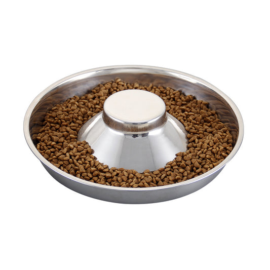 Stainless Steel Slow Food Bowl Puppy Weaning Bowls Cat Bowls for Food Water